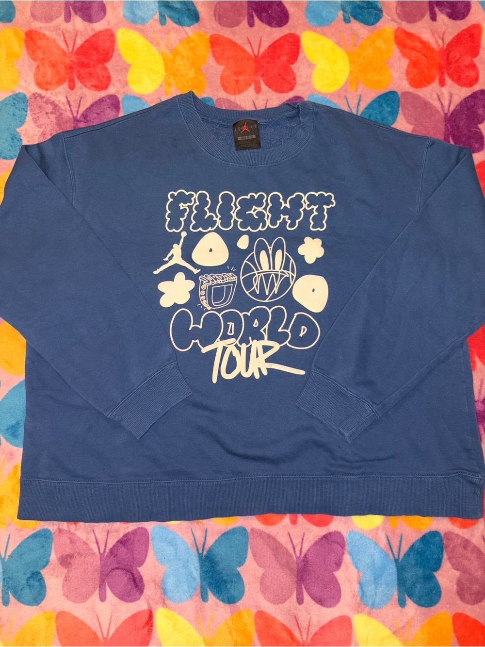Jordan Flight World Tour Blue Crewneck Sweatshirt